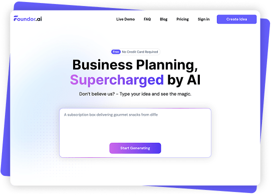 Foundor.ai - Ai Bussiness Plan Generator